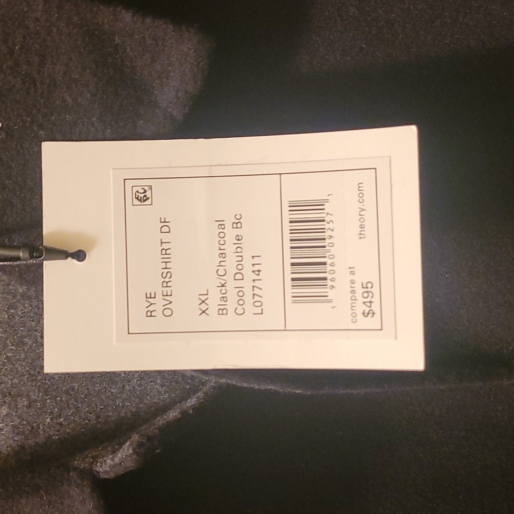 Theory 'Brand New' Men's Black Rye Overshirt DF - Picture 4 of 17